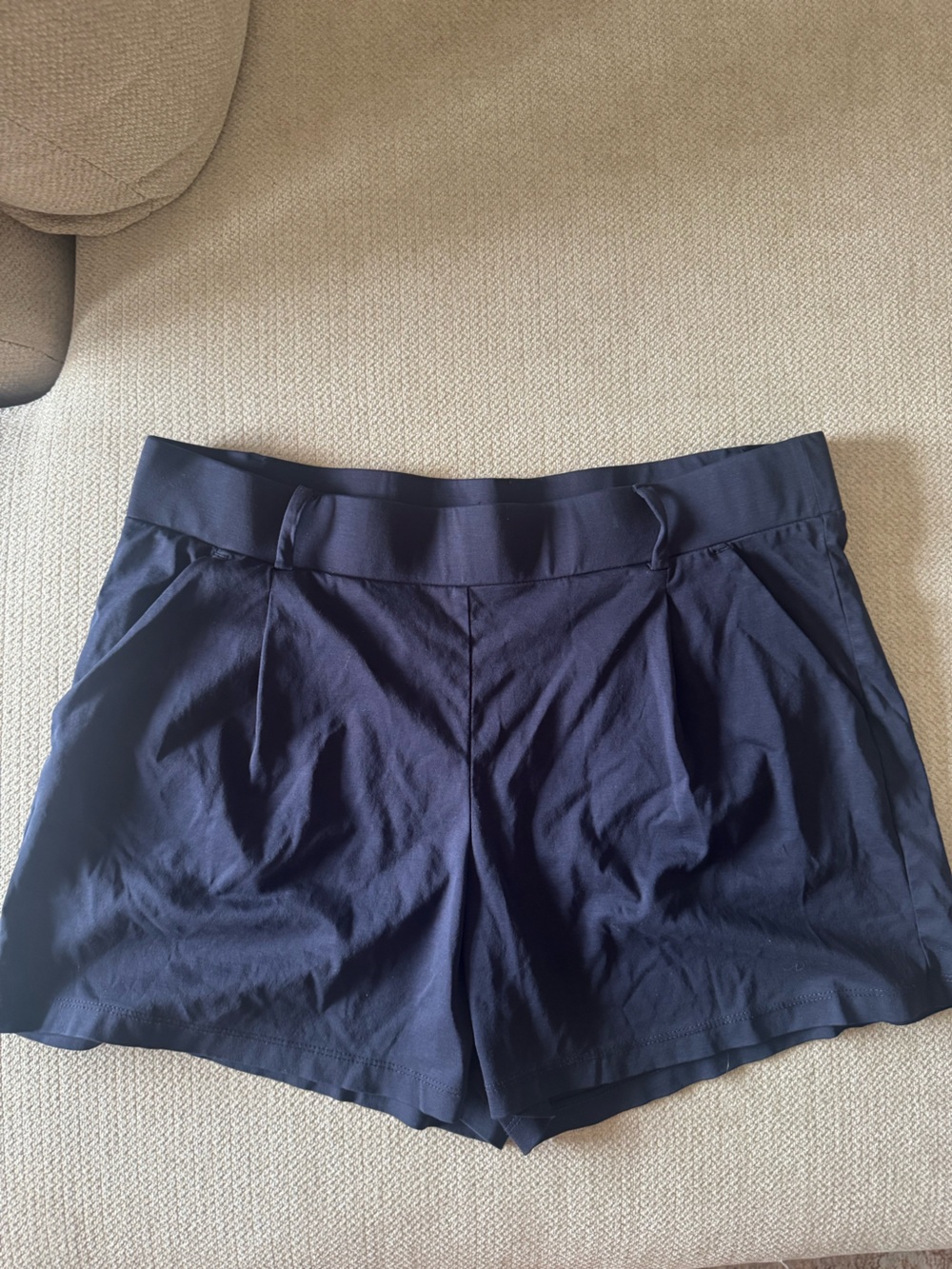 LOFT Navy Stretch Shorts